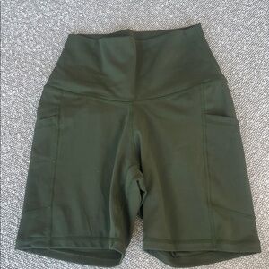 Olive Green Women's Bike Shorts